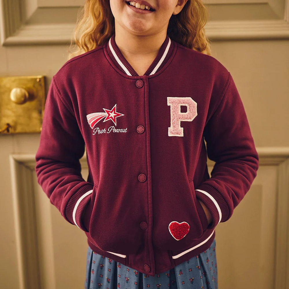 Posh Peanut x American Girl Fleece Varsity Jacket 3-4T